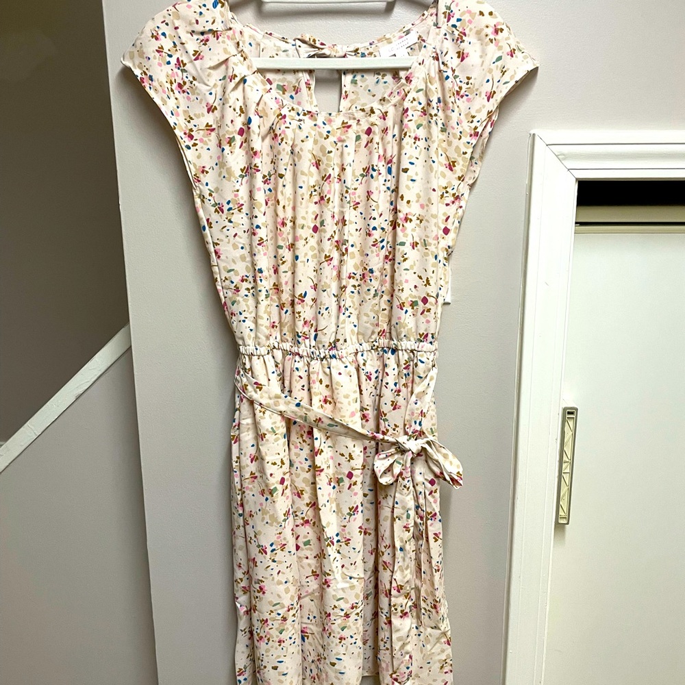 Soft pink confetti summer dress